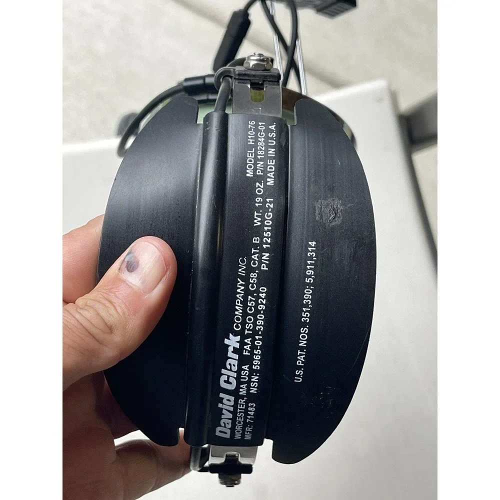 David Clark Aviation Headset Model H10-76 Untested